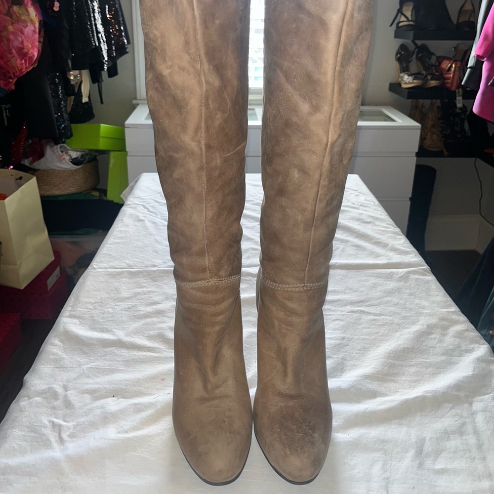 Nine West Tan Heeled Boots